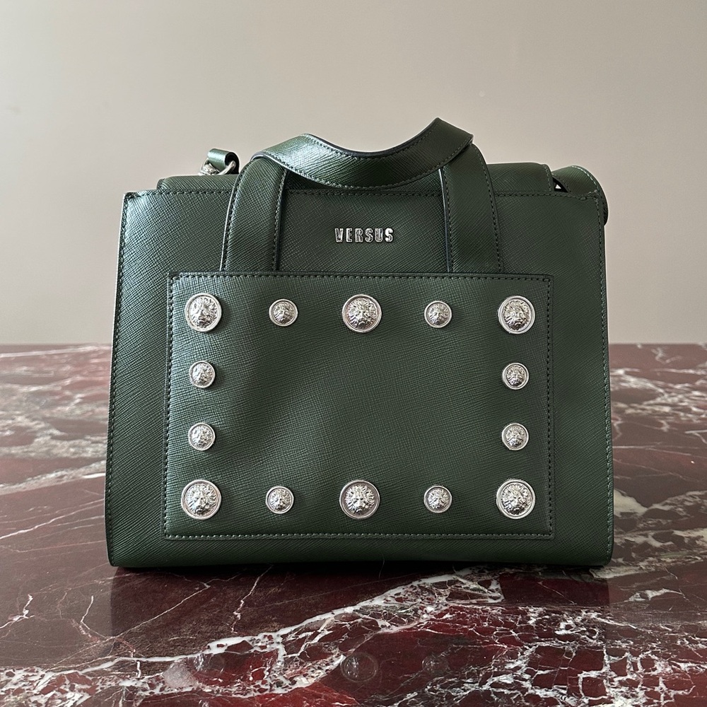 Versus by Versace Green Studded Bag